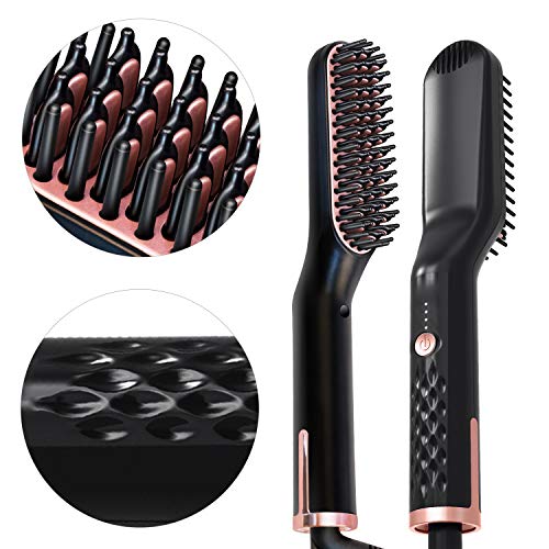 Peine Eléctrico para Barba/Alisador de Pelo Plancha de Pelo Barba Flequillo para Los hombres Peine alisador barba alisar funciona fijador peinar Rizador de pelo Multifuncional