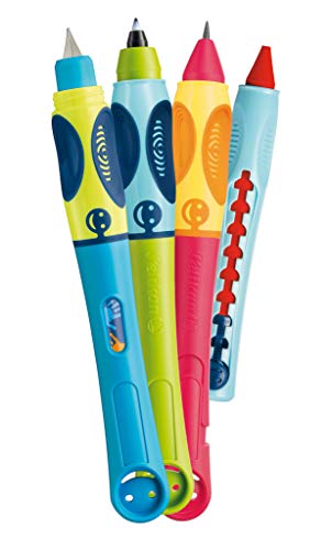 Pelikan 805612 Griffix - Pluma estilográfica con capuchón giratorio, tinta Azul, para zurdos, Azul