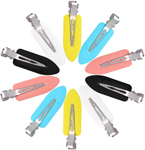 Pelo de Pelo POFET, 12 pinzas para el pelo, sin dobleces, para peinado, ondas o aplicación de maquillaje (4 colores)