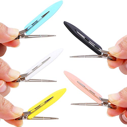 Pelo de Pelo POFET, 12 pinzas para el pelo, sin dobleces, para peinado, ondas o aplicación de maquillaje (4 colores)