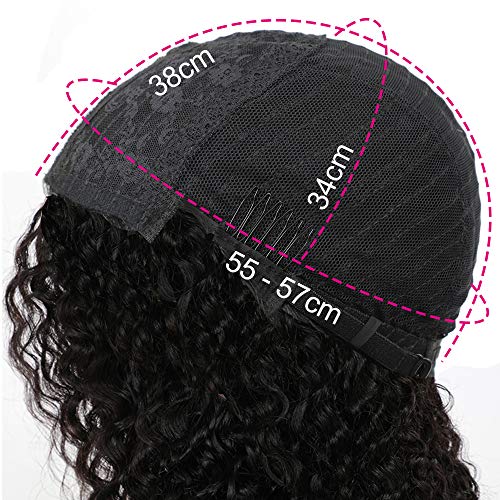Pelucas parte media lace front wigs curly pelucas mujer pelo natural humano largo peluca rizada 100% mujer onduladas pelucas de pelo humano remy 150% densidad 18 inch