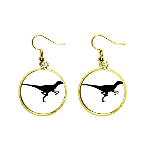 Pendiente de hueso de dinosaurio en miniatura con forma de hueso para mujer