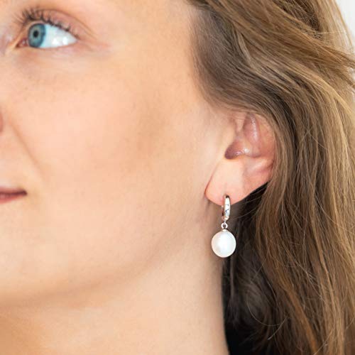 Pendientes de Mujer de Perlas Cultivadas de Agua Dulce Barrocas Colgantes Blancas SECRET & YOU - Cierres de Plata de Ley de 925 milésimas Rodiada
