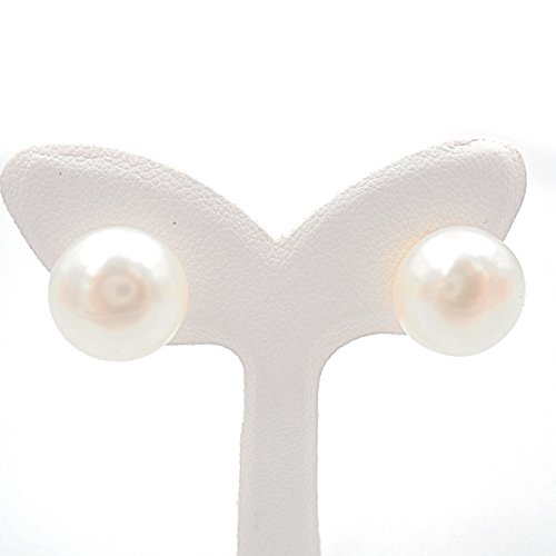 Pendientes oro 18 kilates mujer/joven con perla cultivada 11 mm y canastilla calada con cierre tornillo presiones.Peso real 3.7 gramos