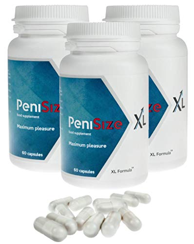 PeniSize-XL Premium, 3 paquetes, agrandamiento natural del pene, elimina la disfunción sexual contra la eyaculación precoz, más esperma, para erecciones más fuertes, orgasmos más intensos!