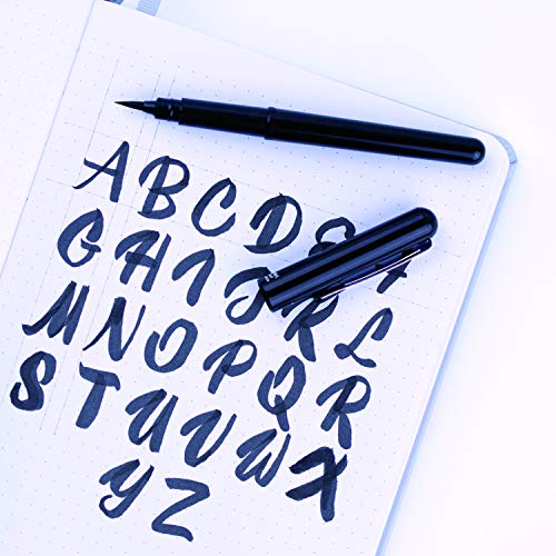 Pentel - Rotulador (punta de pincel), color negro