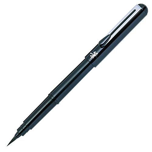 Pentel - Rotulador (punta de pincel), color negro