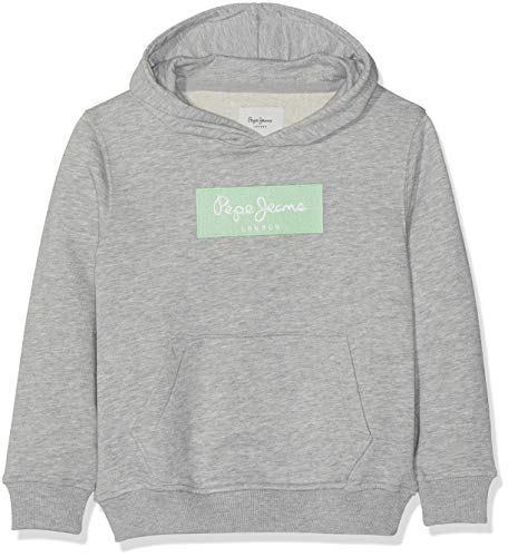 Pepe Jeans Leon Sudadera, Gris (Grey Marl 933), 13-14 años (Talla del Fabricante: 14) para Niños