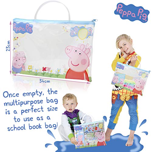Peppa Pig Maletín Estuche Escolar, Lapices, Regla, Libreta. Sacapuntas, Goma De Borrar, Pegatinas Y Dibujos para Colorear Idea De Regalo A Partir De 3 Años De Edad