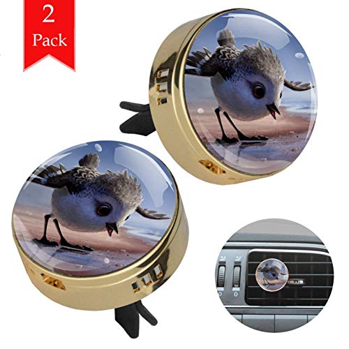 Pequeña ave Difusor De Aceites Esenciales De Aromaterapia Para Automóviles 2 Piezas De Desodorante De Aire Fresco Con Clips De Ventilación Y Recargas 34x46.5mm