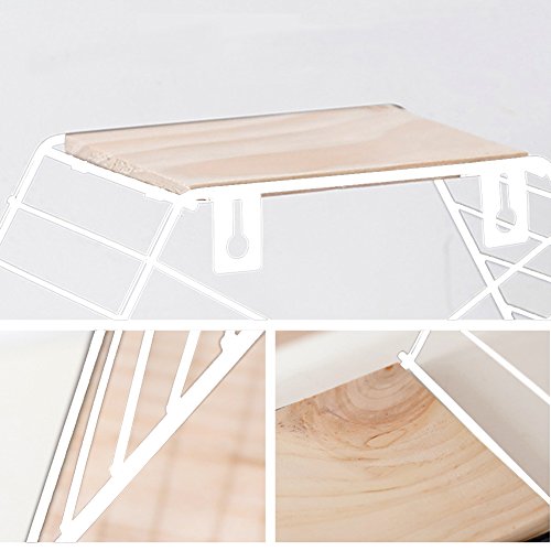 per Estanterías de Pared Decorativos Metálicas Estanes Pared de Salón y Habitación Creativo del Estilo Sencillo y de Moda (Blanco)