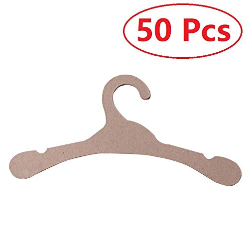 Perchas de cartón Amcho, perchas de protección del medio ambiente, 50 piezas de perchas de cartón, duraderas, adecuadas para almacenamiento de ropa de bebé