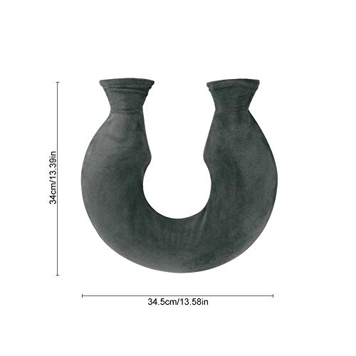 perfecthome Bolsa Agua Caliente para Remediar El Dolor De Cuello Y Cervicales Botella De Agua De PVC A Prueba De Explosiones Tipo U Almohada Cervical Inyección De Agua Botella