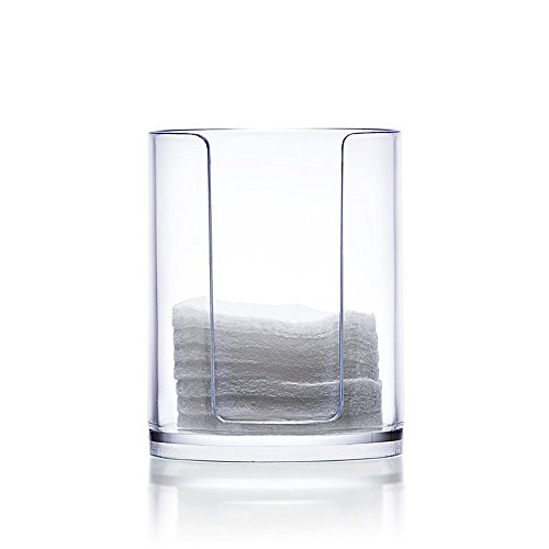 Perfectii Acrílico Algodón Cojín Titular Dispensador Maquillaje Claro Organizador Algodón Torunda Titular Envase Cosmético Almacenamiento