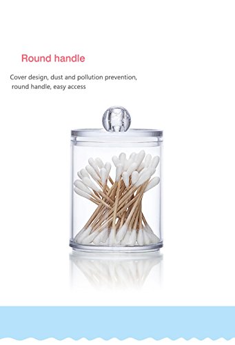 Perfectii Acrílico Algodón Cojín Titular Dispensador Maquillaje Claro Organizador Algodón Torunda Titular Envase Cosmético Almacenamiento