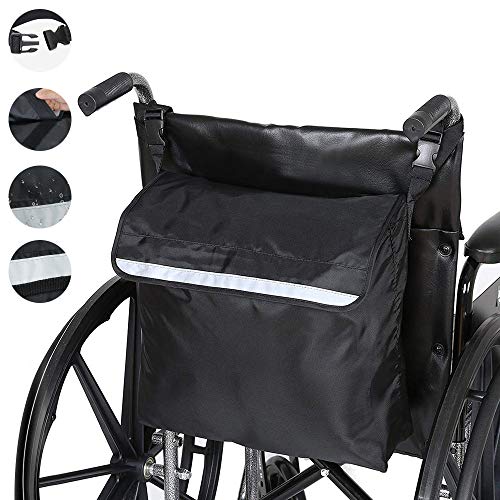 Perfetsell Bolsa para Silla de Ruedas Mochila Silla Ruedas Oxford Impermeable Mochilas Silla de Ruedas Bolsa de Almacenamiento Grande Capacidad Alta Calidad para Cualquier Tipo de Silla de Ruedas
