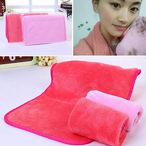 Perfusion Circle Reusable Microfibra Women Facial Cloth Magic Face Towel Exfoliate Makeup Remover Rosa Rojo Talla única