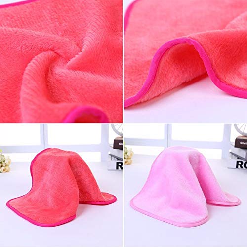 Perfusion Circle Reusable Microfibra Women Facial Cloth Magic Face Towel Exfoliate Makeup Remover Rosa Rojo Talla única