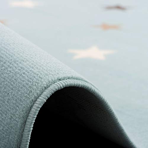 Pergamon Trendline - Alfombra para niños y jóvenes - Estrellas - Azul Mixta - 5 tamaños