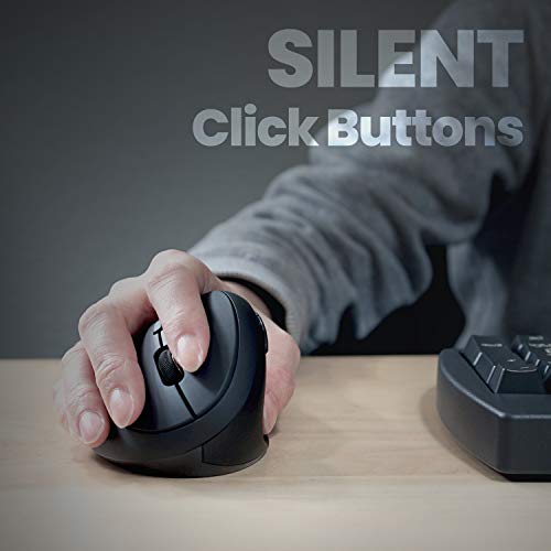 Perixx PERIMICE-719 - Ratón (Mano Derecha, Optical, RF Wireless, 1600 dpi, Black)