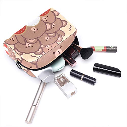 Personalizado Maquillaje Cepillos Bolsa Portátil Bolsas de tocador para las Mujeres Bolso Cosméticos Organizador de Viajes Oso Ranking