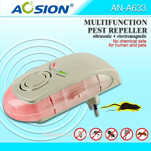 PestExpel repelente de plagas enchufe en ultrasonidos control electrónico de plagas rata ratón ratones araña insecto disuasivo Enchufe de 2 pines