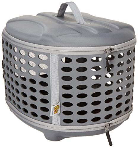 PET MAGASIN Transportador de Viaje para Gatos Perros - Acolchado y Plegable con Puertas de Malla para una ventilación óptima (En avión)