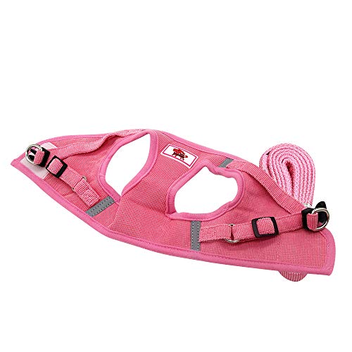 PET SPPTIES Tela de Malla Chaleco para Perros Arnés Suave Ajustable cómodo para Cachorros, Perros Pequeños y Gatos PS042 (S, Pink)