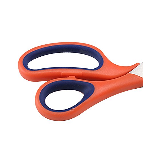 PetHot Tijeras dentadas con Corte en zig Zag para confección y artesanía, Tijeras Costura, Tijeras para Tela, con Mango Suave (Naranja)