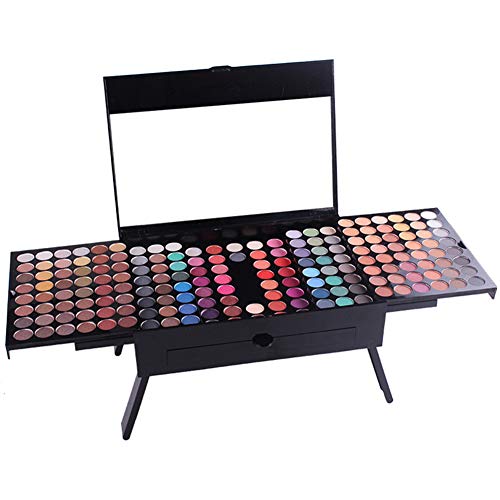PhantomSky 180 Colores Sombra De Ojos Paleta de Maquillaje Cosmética con Ceja Polvos Prensados, Polvo y Rubor - Perfecto para Uso Profesional y Diario