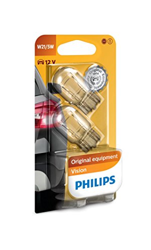 Philips 12066B2 Vision - Bombilla W21/5W para luces de freno (2 unidades)
