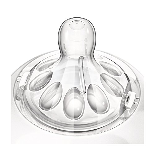 Philips Avent Natural SCF655/27 - Tetina para biberón, Silicona, flujo variable, 3m+, paquete de 2