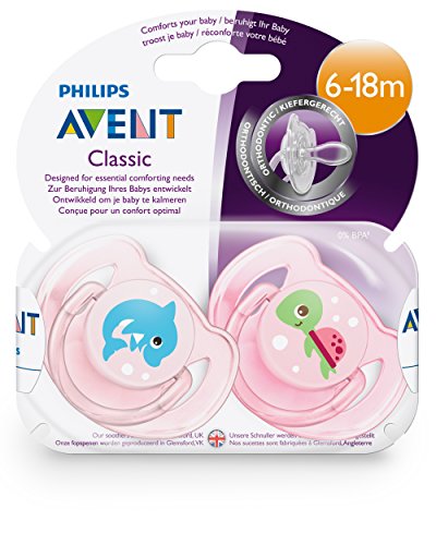 Philips AVENT SCF169/38 - Chupete (Chupete clásico para bebés, Silicona, Rosa, 6 mes(es), 18 mes(es), Inglaterra)