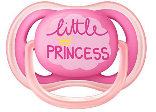 Philips Avent SCF343/22 - Pack con 2 chupetes Ultra Air decorados, de 6 a 18 meses, niña, color coral y rosa