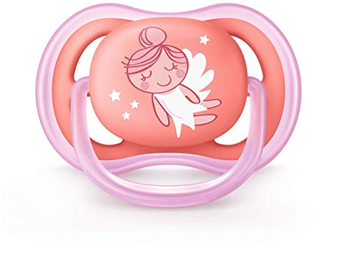 Philips AVENT SCF345/22 - Chupete (Ultra soft pacifier, Ortodóntico, Silicona, Coral, Rosa, 6 mes(es), 18 mes(es))