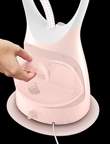 Philips ComfortTouch GC552/40 Plancha Vertical con Cepillo de Vapor, Cabezal oscilante, Percha Integrada, 1800 W, 1.8 litros, Color Rosa y Blanco