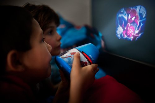 Philips Lighting Proyector y luz Nocturna 2 en 1 71769/40/16 Iluminación infantil, 0.1 W, Azul, rojo y blanco