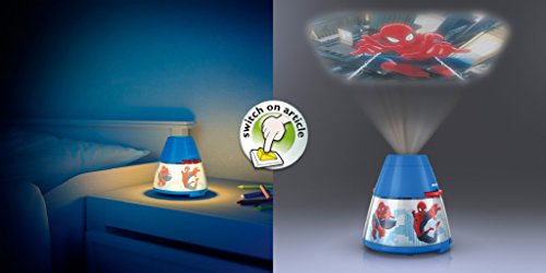Philips Lighting Proyector y luz Nocturna 2 en 1 71769/40/16 Iluminación infantil, 0.1 W, Azul, rojo y blanco