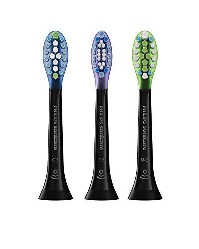 Philips Sonicare HX9073/33 - Pack de tres cabezales con tecnología RFID para Diamond Clean Smart, color negro