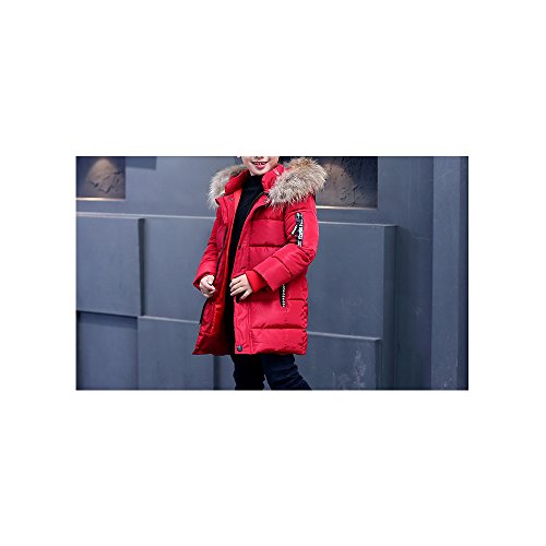 Phorecys - Abrigo de invierno con capucha con piel - Para niño granate 5-6 Años