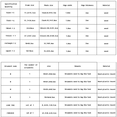 Photo Wall ALUK- 17 Conjunto de Marcos múltiples Negro Blanco Rojo-marrón Madera Bricolaje Área Grande Foto Cuadro Cuadro de Pared Combinación Escalera Pintura Decorativa, 207 * 97cm (Color : #A)