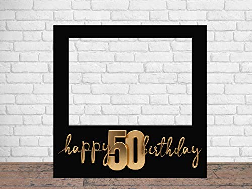 Photocall Feliz 50 Cumpleaños 100 x100 cm | Regalos para Cumpleaños | Photocall Económico y Original | Ideas para Regalos | Regalos Personalizados de Cumpleaños