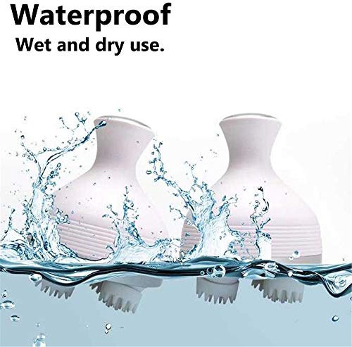 PIAOLING Portátil El Crecimiento del Pelo del Cuero cabelludo Limpiador y estrés Relax, 3D a Prueba de Agua eléctrico Masaje de Cabeza, pérdida de Pelo del Cuero cabelludo masajeador Prevenir