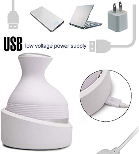 PIAOLING Portátil El Crecimiento del Pelo del Cuero cabelludo Limpiador y estrés Relax, 3D a Prueba de Agua eléctrico Masaje de Cabeza, pérdida de Pelo del Cuero cabelludo masajeador Prevenir