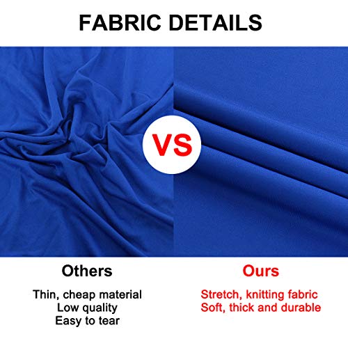 PiccoCasa - Funda elástica para silla de oficina, con cremalleras y tiras inferiores para silla de oficina, estilo simplismo, lavable, respaldo alto (silla no incluida), color azul