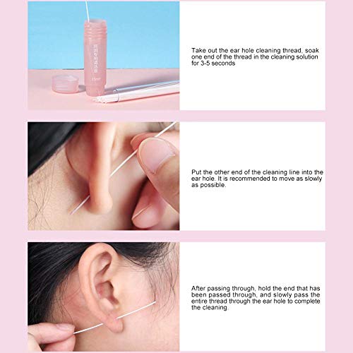 Piercing Desechable Para El Orificio De La Oreja Cuidado Posterior Esterilización Pendientes Para Perforar Limpiador De Orificios Línea De Limpieza De Rosas Eliminación De Olores Kit Para El Cuidado