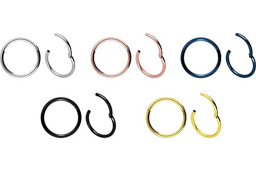 PIERCINGLINE Mujer Hombre Unisex    Grosor de varilla 1,6 mm | Diámetro interior 8 mm     Sin piedra.