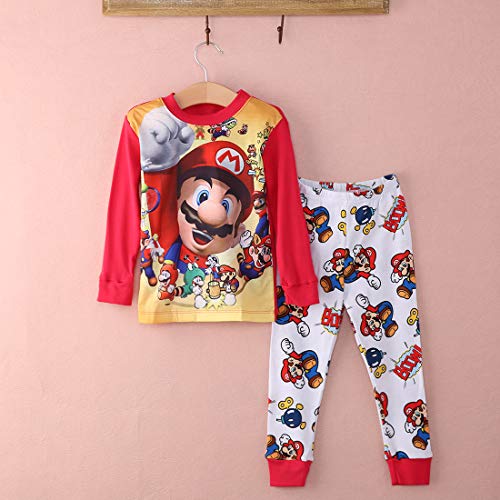 Pijama de Super Mario para niños de 1 a 7 años Multicolor Multicolor 5-6 Años