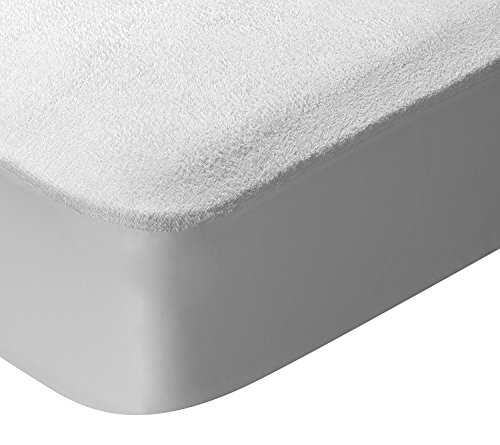 Pikolin Home - Protector de colchón en rizo algodón, impermeable y transpirable, 160x200cm-Cama 160 (Todas las medidas)