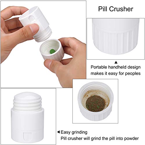 Pill Cutter Multifunción 4 en 1 Cortador Pastillas Tablet Splitter Medicación Grinder Medicine Storage Organizer